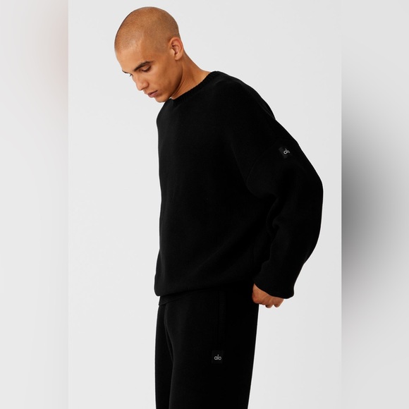 ALO Yoga Other - Alo Yoga Scholar Crew Neck Sweater in Black Size 2XL